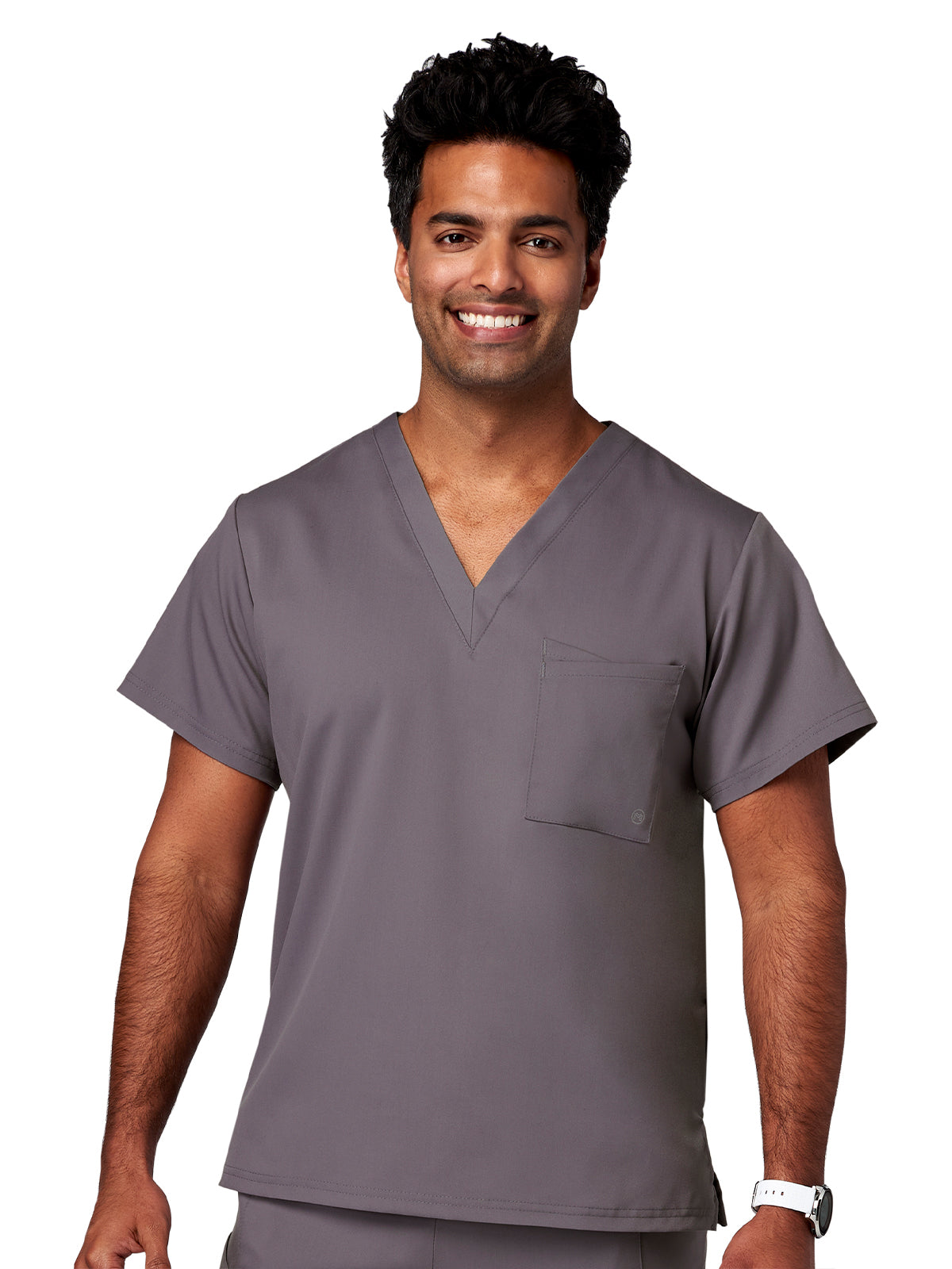 Men's 2-Pocket V-Neck Top - 15202 - Pewter