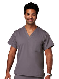 Men's 2-Pocket V-Neck Top - 15202 - Pewter
