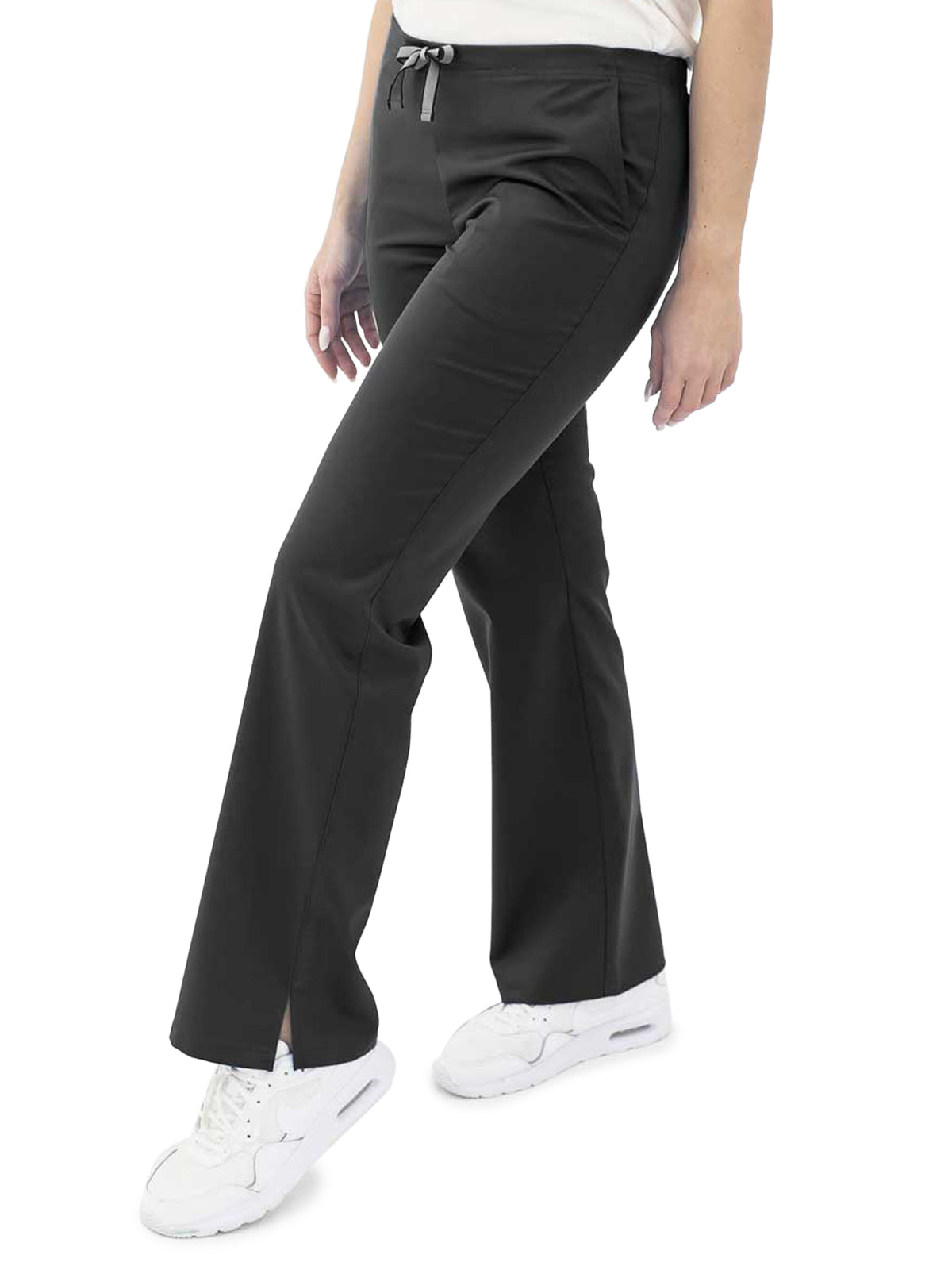 Women's 3-Pocket Front Flat Cargo Scrub Pant - 15226 - Black