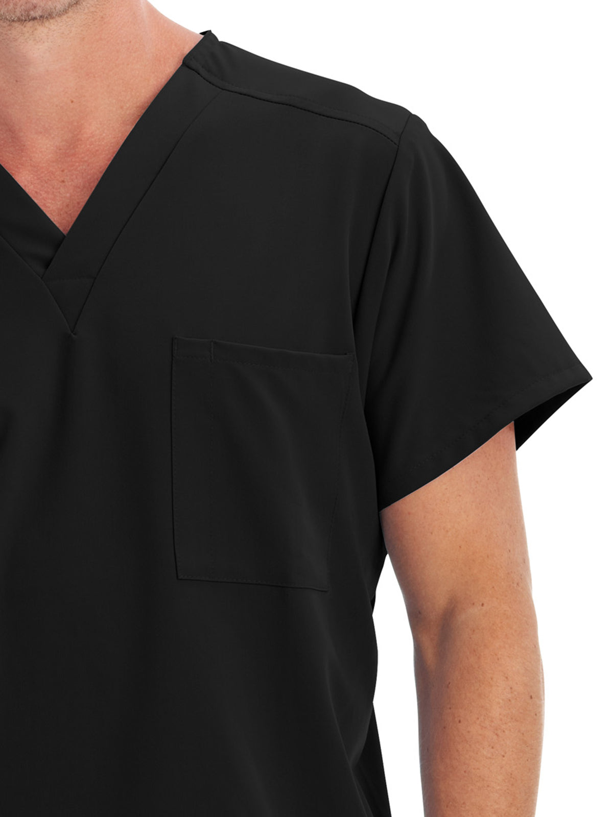 Unisex 1-Pocket V-Neck Scrub Top - 2200 - Black