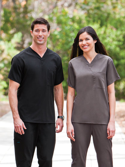 Unisex 1-Pocket V-Neck Scrub Top - 2200 - Black