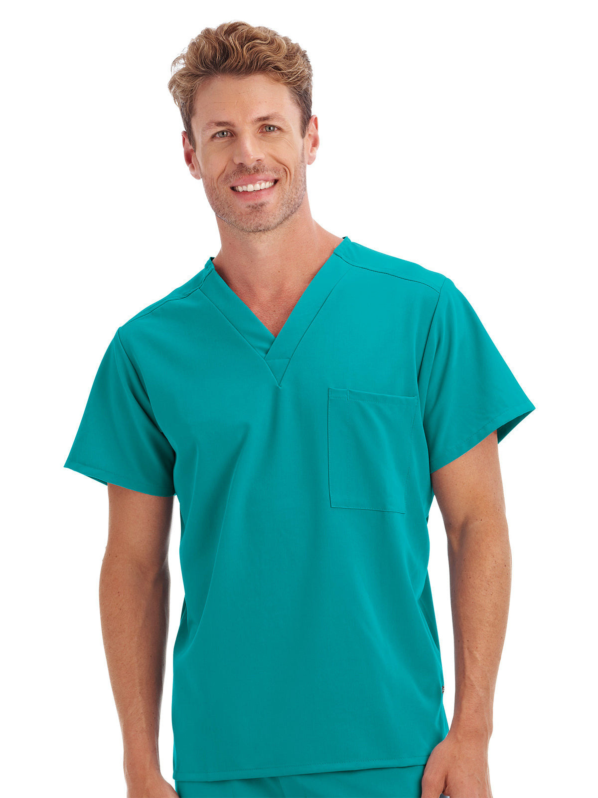 Unisex 1-Pocket V-Neck Scrub Top - 2200 - Teal