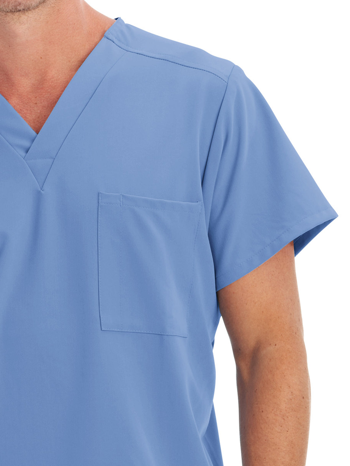 Unisex 1-Pocket V-Neck Scrub Top - 2200 - Ceil Blue