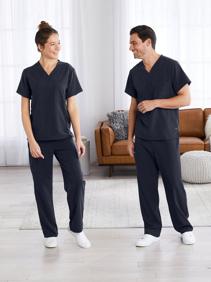 Unisex 1-Pocket V-Neck Scrub Top - 2200 - Charcoal