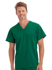 Unisex 1-Pocket V-Neck Top - 2200 - Spruce/Hunter