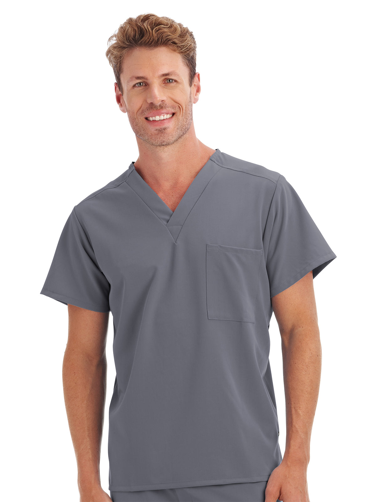 Unisex 1-Pocket V-Neck Scrub Top - 2200 - Pewter