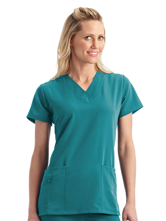 Women's 2-Pocket Scrub Top - 2206 - Teal