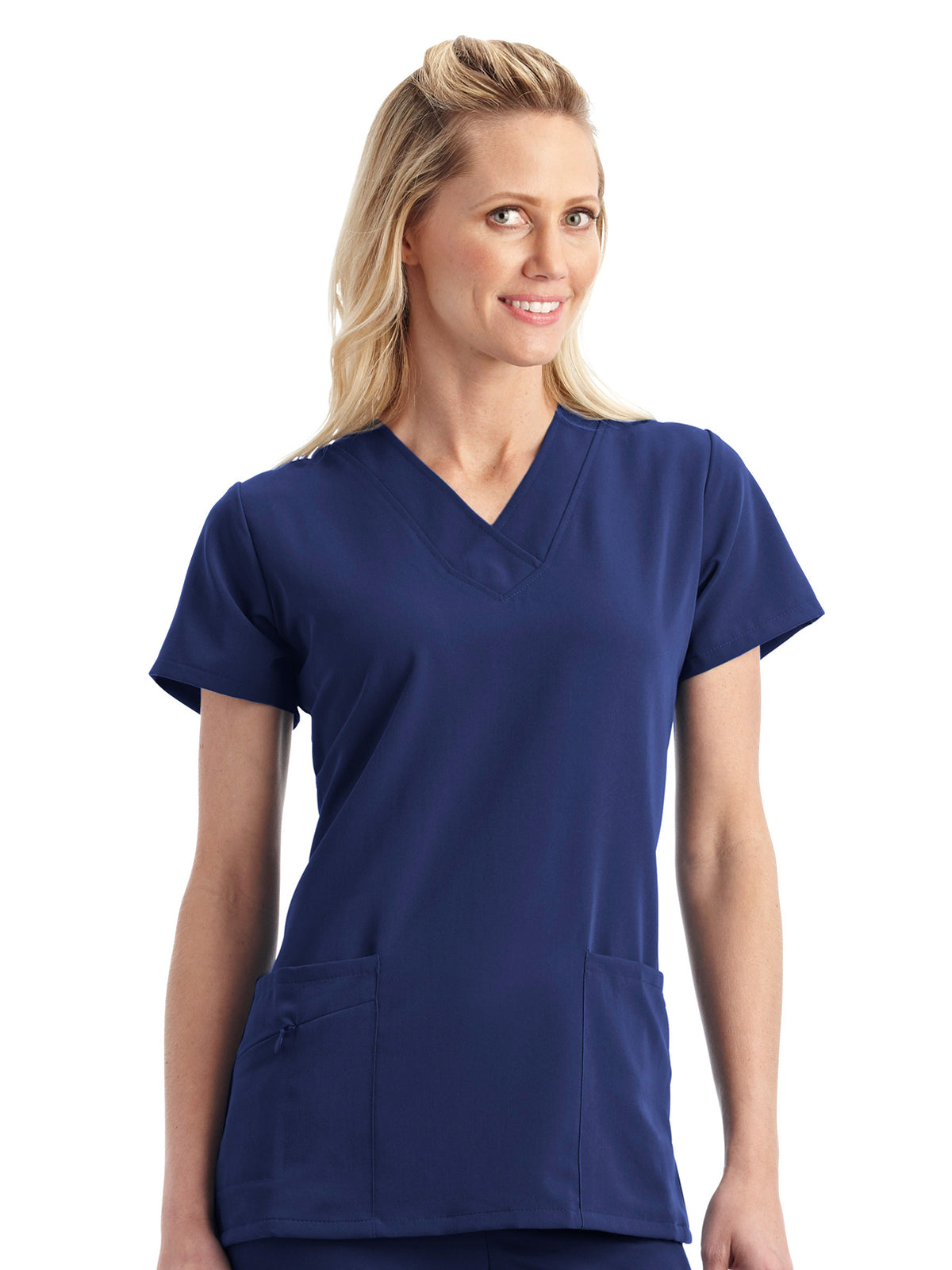 Women's 2-Pocket Scrub Top - 2206 - New Navy