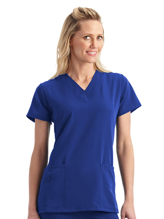 Women's 2-Pocket Scrub Top - 2206 - Galaxy Blue