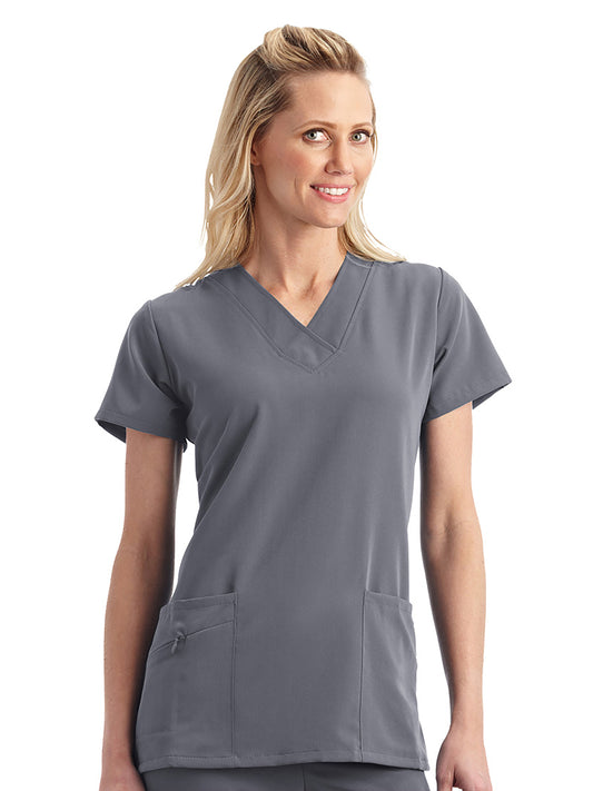 Women's 2-Pocket Scrub Top - 2206 - Pewter