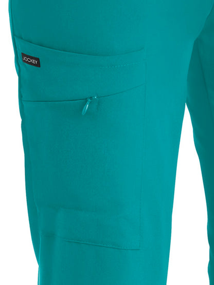 Women's 2-Pocket Elastic Waist Scrub Pant - 2249 - Teal