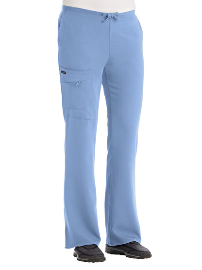 Women's 2-Pocket Elastic Waist Scrub Pant - 2249 - Ceil Blue