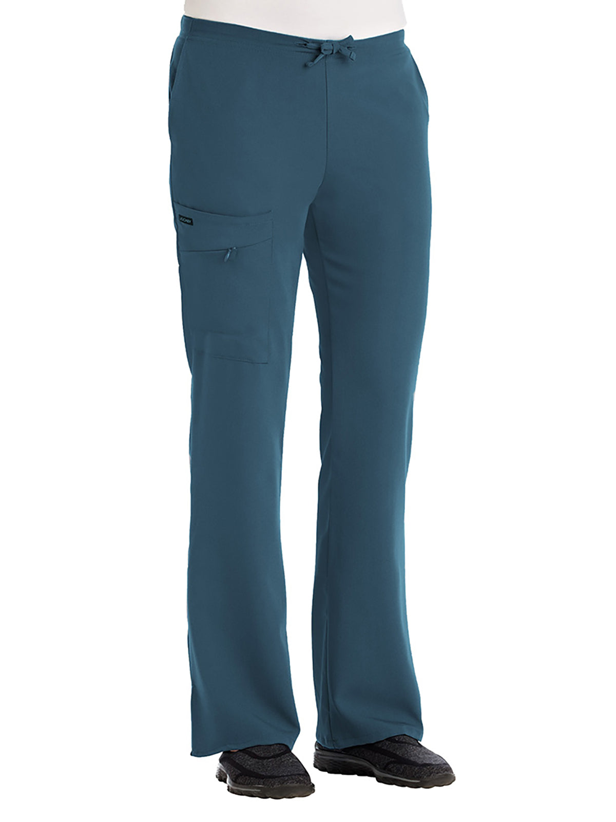 Women's 2-Pocket Elastic Waist Scrub Pant - 2249 - Caribbean Blue