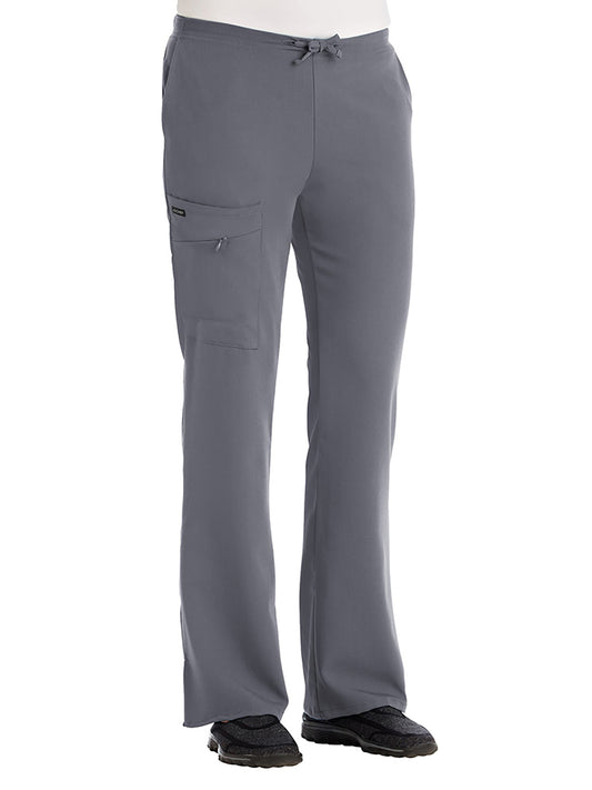 Women's 2-Pocket Elastic Waist Scrub Pant - 2249 - Pewter