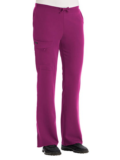 Women's 2-Pocket Elastic Waist Scrub Pant - 2249 - Plumberry/Wine