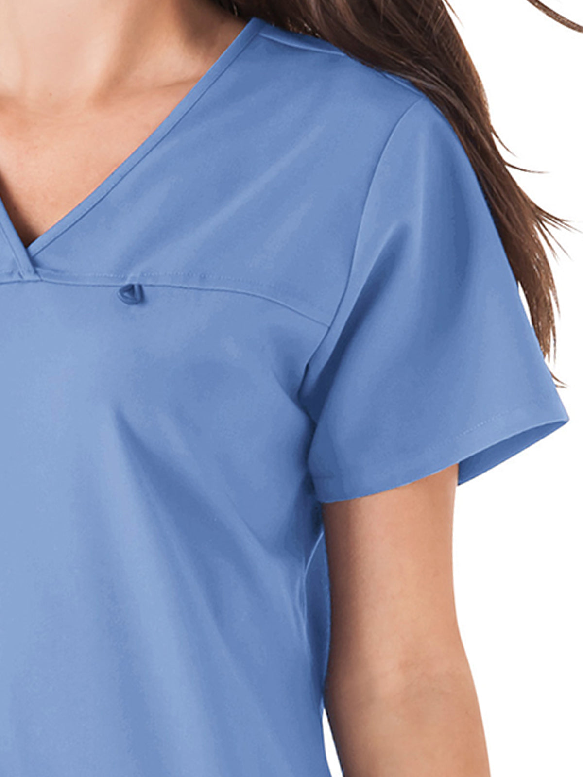 Women's 4-Pocket Highcross Neck Scrub Top - 2299 - Ceil Blue