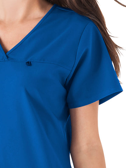 Women's 4-Pocket Highcross Neck Scrub Top - 2299 - Royal Blue