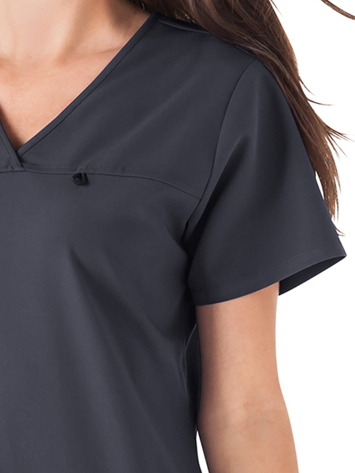 Women's 4-Pocket Highcross Neck Scrub Top - 2299 - Charcoal