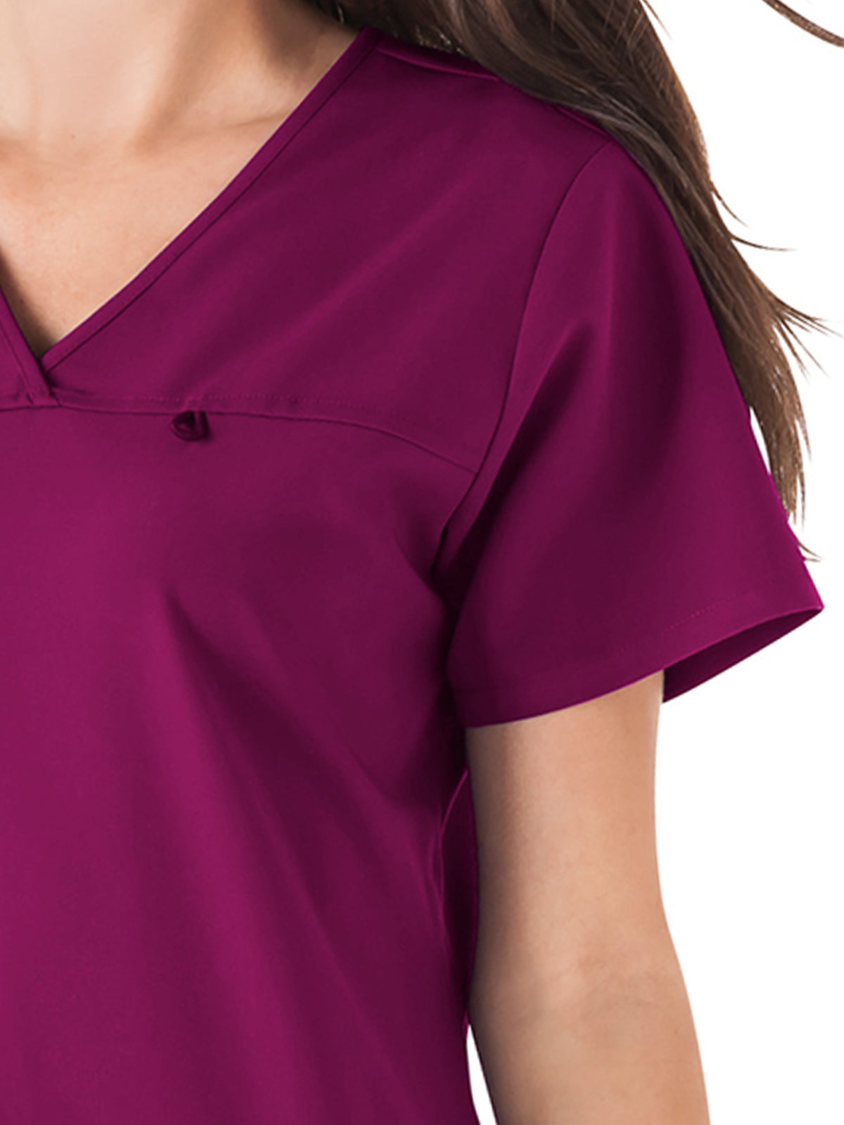 Women's 4-Pocket Highcross Neck Scrub Top - 2299 - Plumberry/Wine