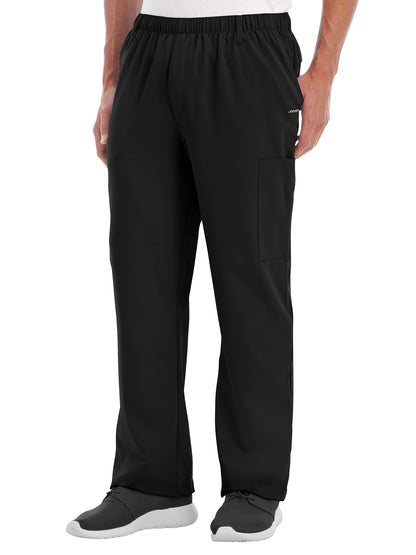 Men's 7-Pocket Full Elastic Scrub Pant - 2305 - Black