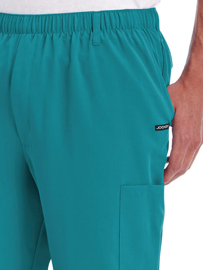 Men's 7-Pocket Full Elastic Scrub Pant - 2305 - Teal