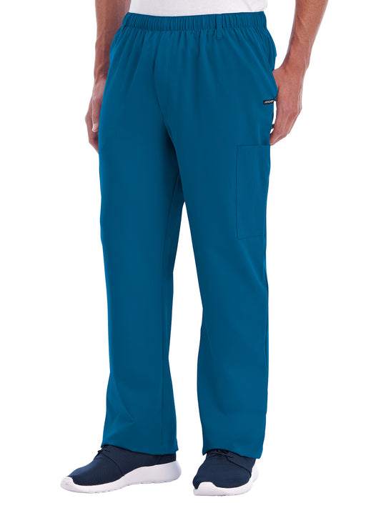 Men's 7-Pocket Full Elastic Scrub Pant - 2305 - Caribbean Blue