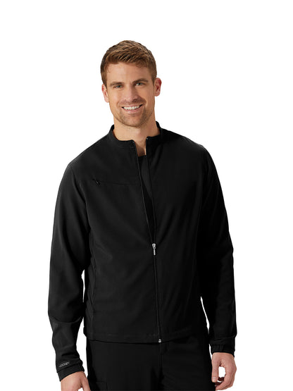 Unisex 3-Pocket Zip Front Jacket - 2477 - Black