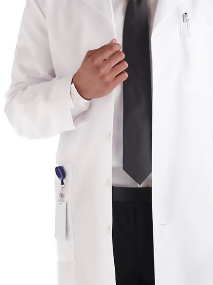 Men's Five-Pocket 40" Full-Length Long Lab Coat - 267 - White