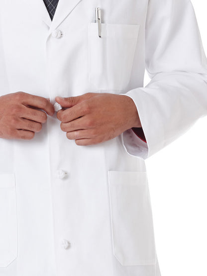 Unisex Five-Pocket 44" Full-Length Lab Coat - 808 - White