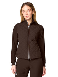 Women's 3-Pocket Quilted Jacket - 00016 - Dark Chocolate