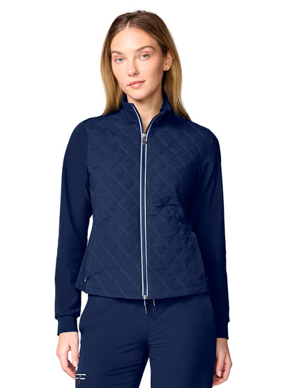 Women's 3-Pocket Quilted Jacket - 00016 - Navy