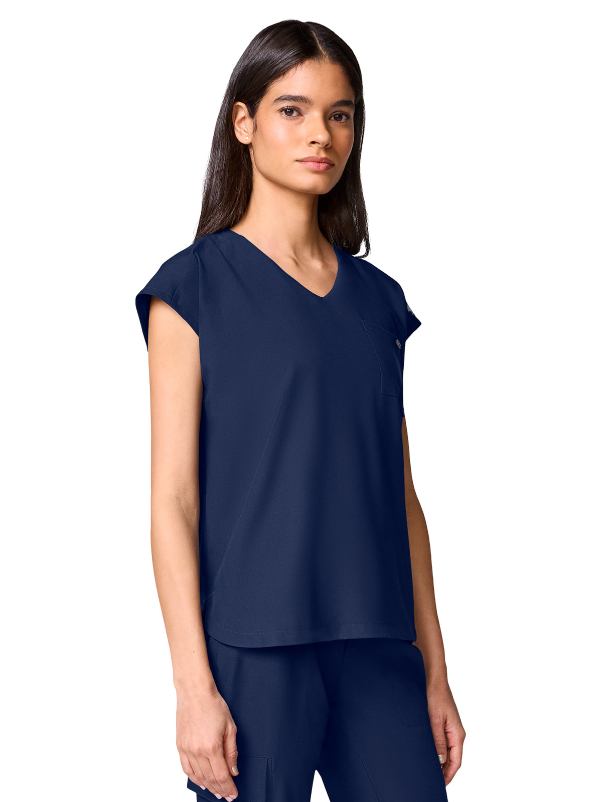 Women's One-Pocket Built In Bra Dolman Top - 00029 - Navy