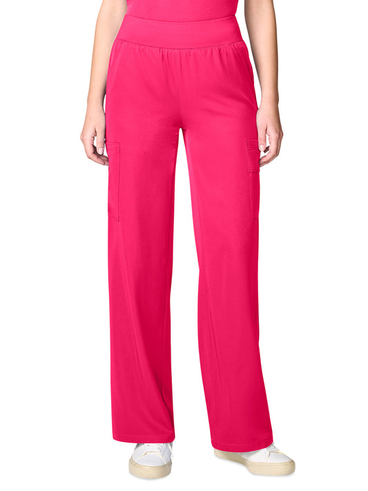 Women's 6-Pocket Wide Leg Pant - 00045 - Carnation Pink