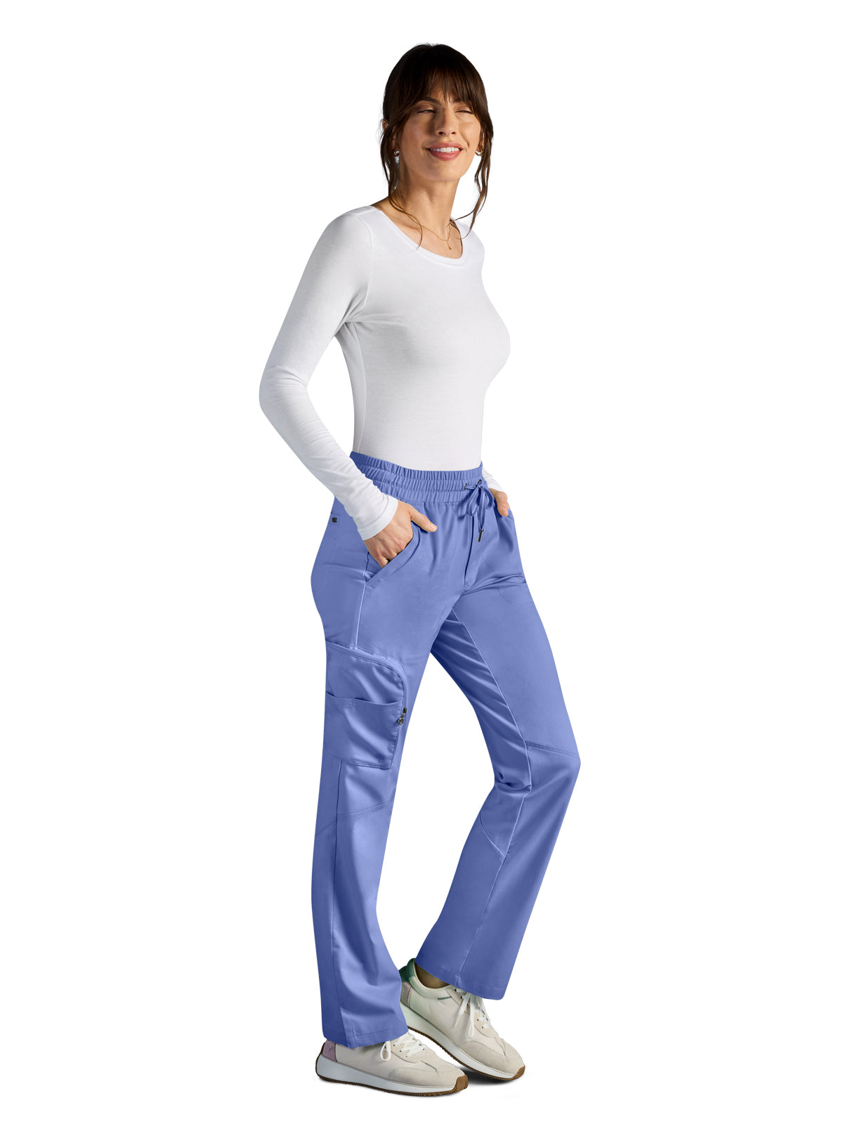 Women's Veronica Drawstring Straight Leg Scrub Pant - 004A - Dciel