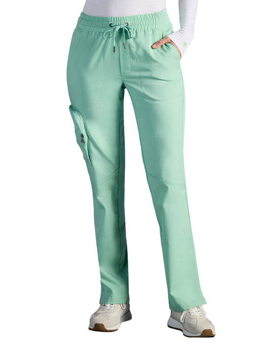 Women's Veronica Drawstring Straight Leg Scrub Pant - 004A - Desert Sage