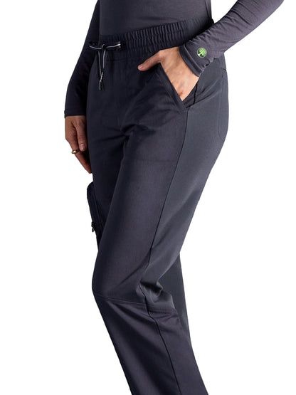 Women's Veronica Drawstring Straight Leg Pant - 004A - DPewter