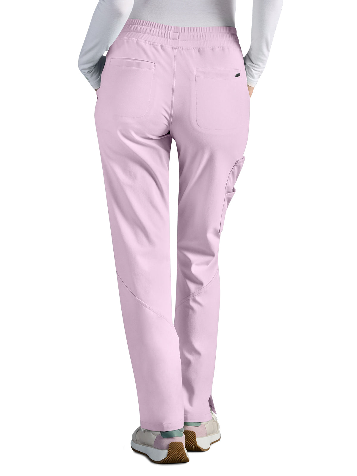 Women's Veronica Drawstring Straight Leg Scrub Pant - 004A - Sweet Pink