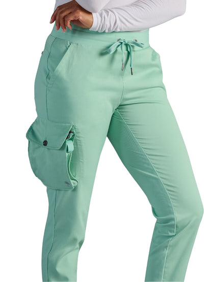 Women's Vanessa Mid Rise Jogger Scrub Pant - 005A - Desert Sage