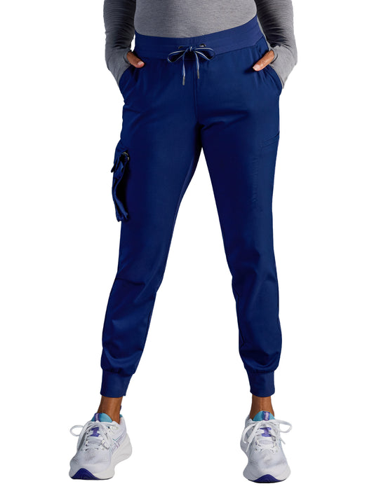 Women's Vanessa Mid Rise Jogger Scrub Pant - 005A - DNavy