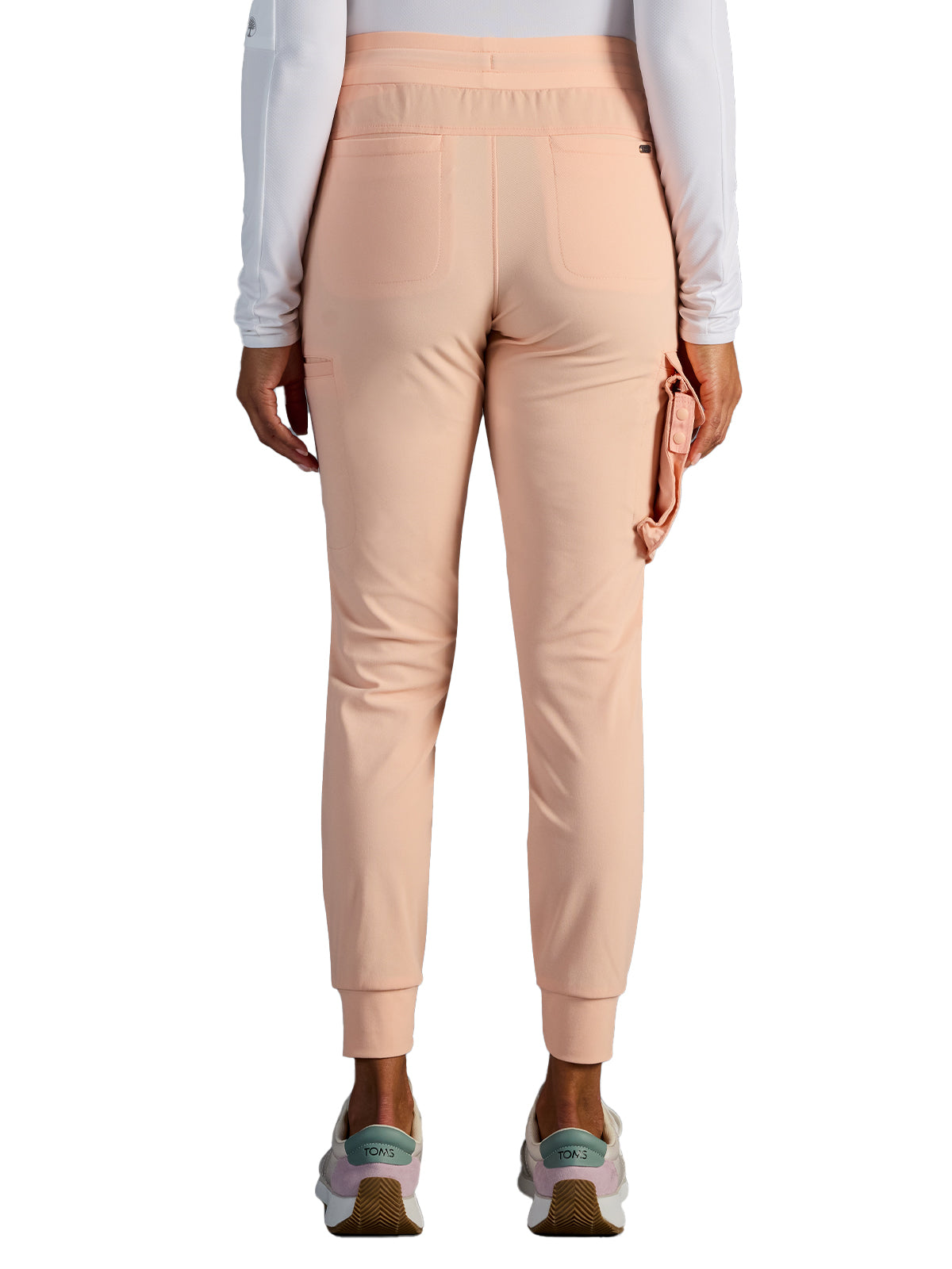 Women's Vanessa Mid Rise Jogger Scrub Pant - 005A - Peach Cloud