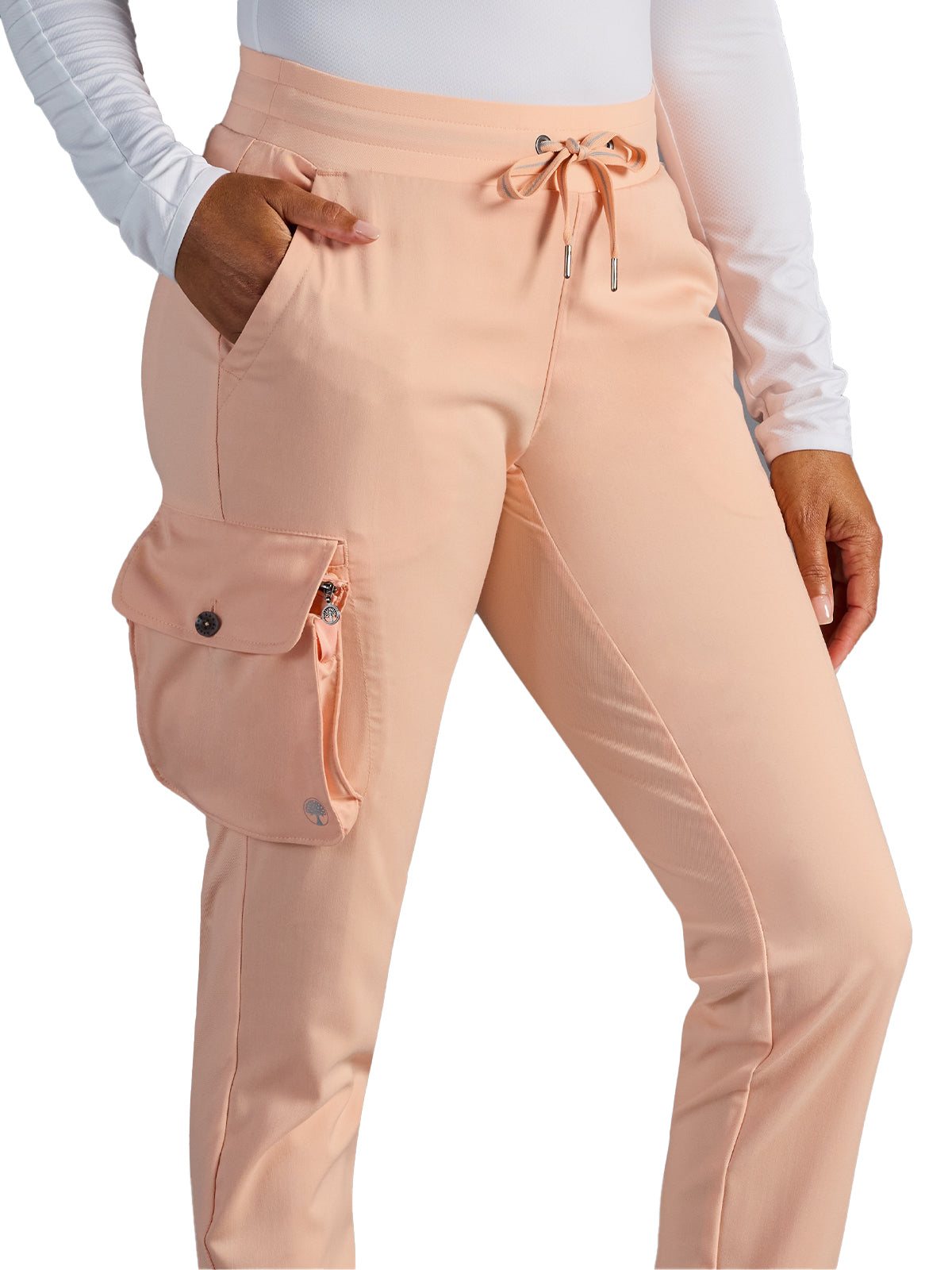 Women's Vanessa Mid Rise Jogger Scrub Pant - 005A - Peach Cloud