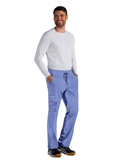 Men's Virgil Mid Rise Zip Pull-on Scrub Pant - 006A - Dciel