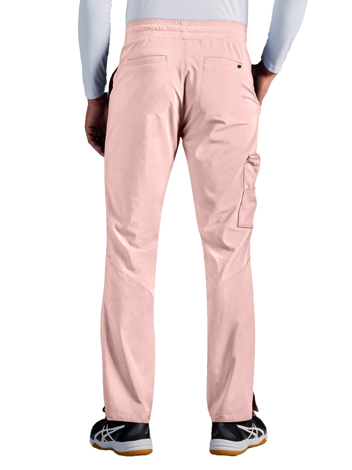 Men's Virgil Mid Rise Zip Pull-on Scrub Pant - 006A - Peach Cloud