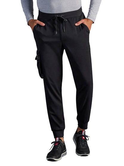 Men's Vernon Mid Rise Jogger Scrub Pant - 007A - DBlack