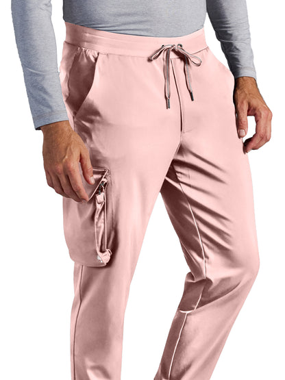 Men's Vernon Mid Rise Jogger Scrub Pant - 007A - Peach Cloud