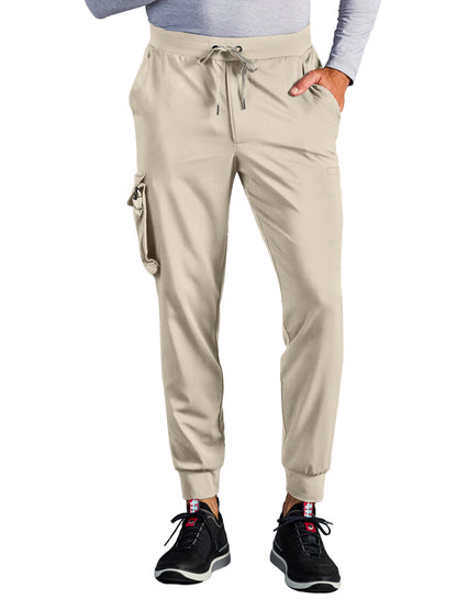 Men's Vernon Mid Rise Jogger Scrub Pant - 007A - Warm Sand