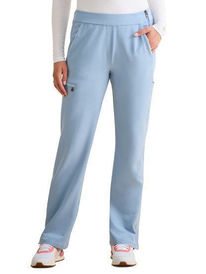 Women's 6-Pocket Modern Fit Scrub Pant - 100 - Icy Blue