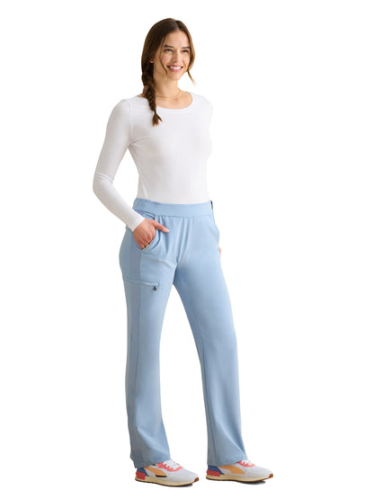 Women's 6-Pocket Modern Fit Scrub Pant - 100 - Icy Blue