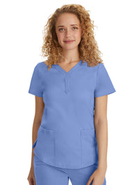 Women's 2-Pocket Jane Triple-Needle Stitching Top - 2167 - Ceil