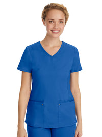 Women's 2-Pocket Juliet Stylish V-Neck Top - 2245 - Royal